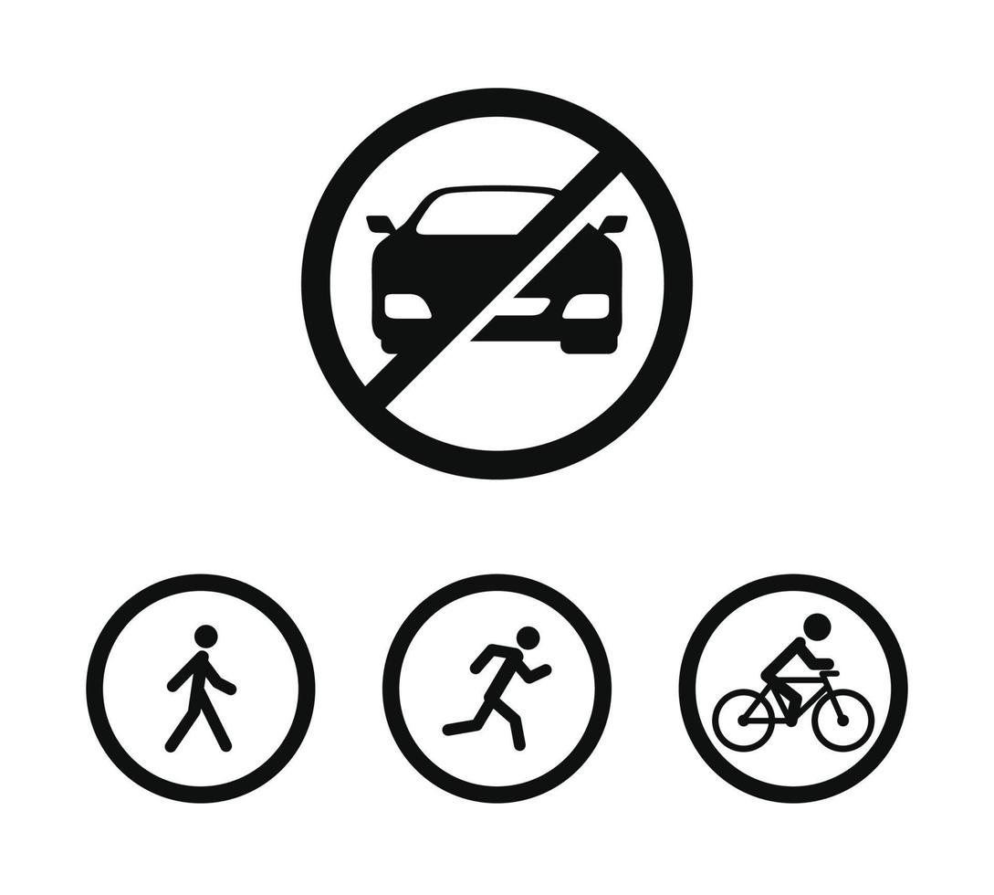 Car free day icon isolated on white background vector