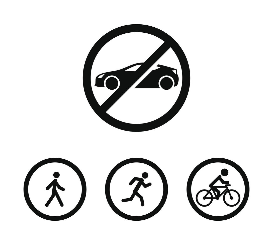 Car free day icon isolated on white background vector