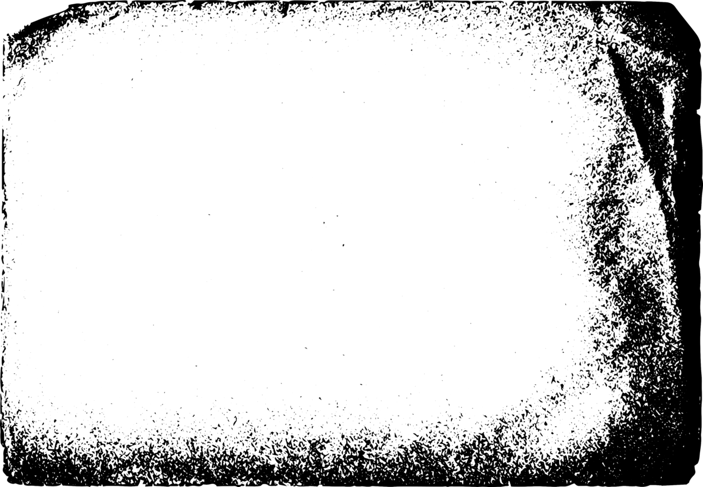 Grunge border texture background. Abstract frame overlay. PNG graphic illustration with transparent background.