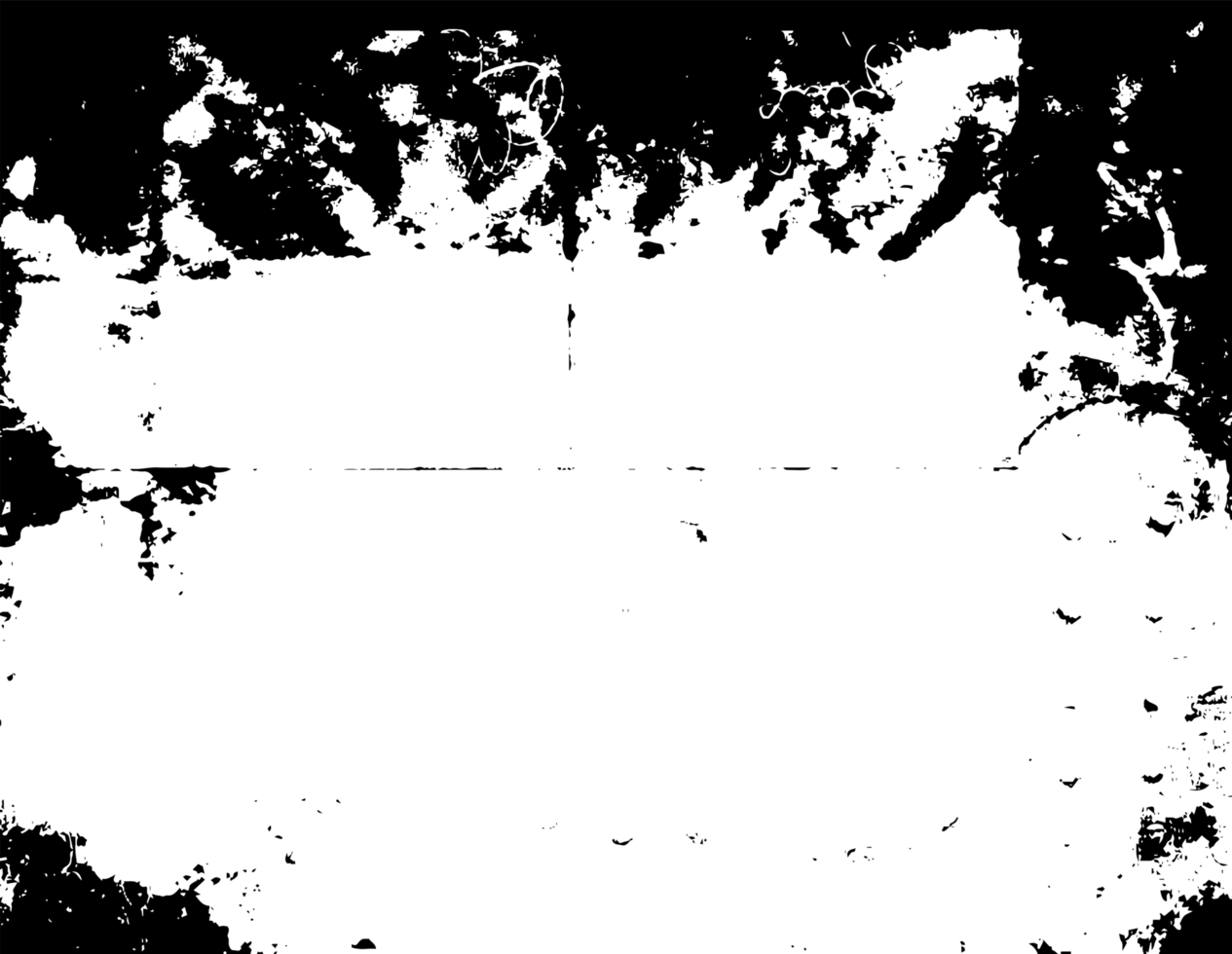 Grunge border texture background. Abstract frame overlay. PNG graphic illustration with transparent background.