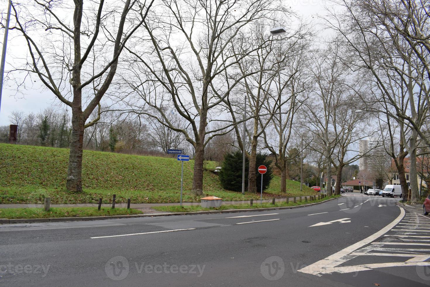 Urban Street on a Grey Witner Day photo