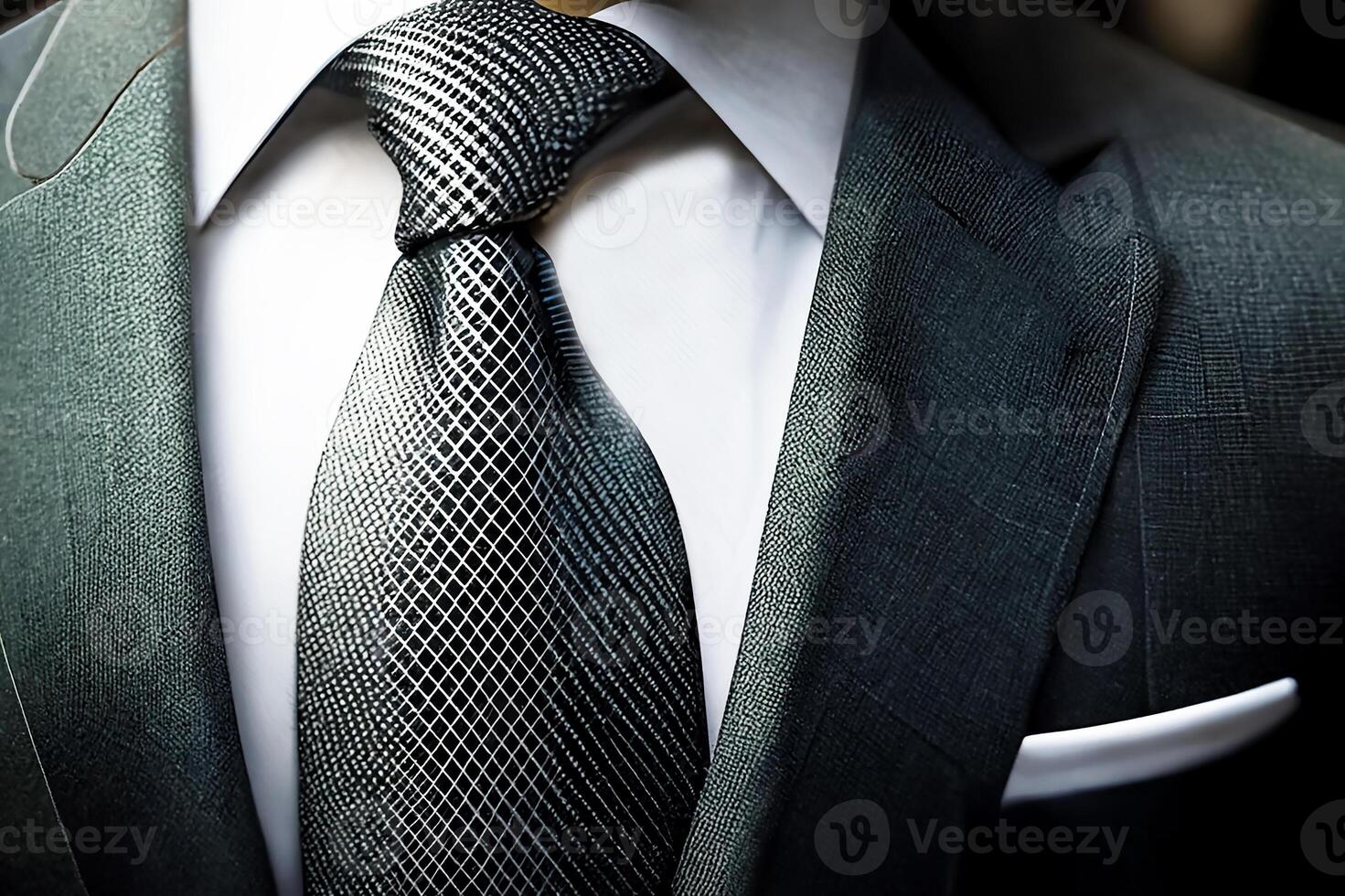 Jacket, tie, shirt, close-up, business style. photo