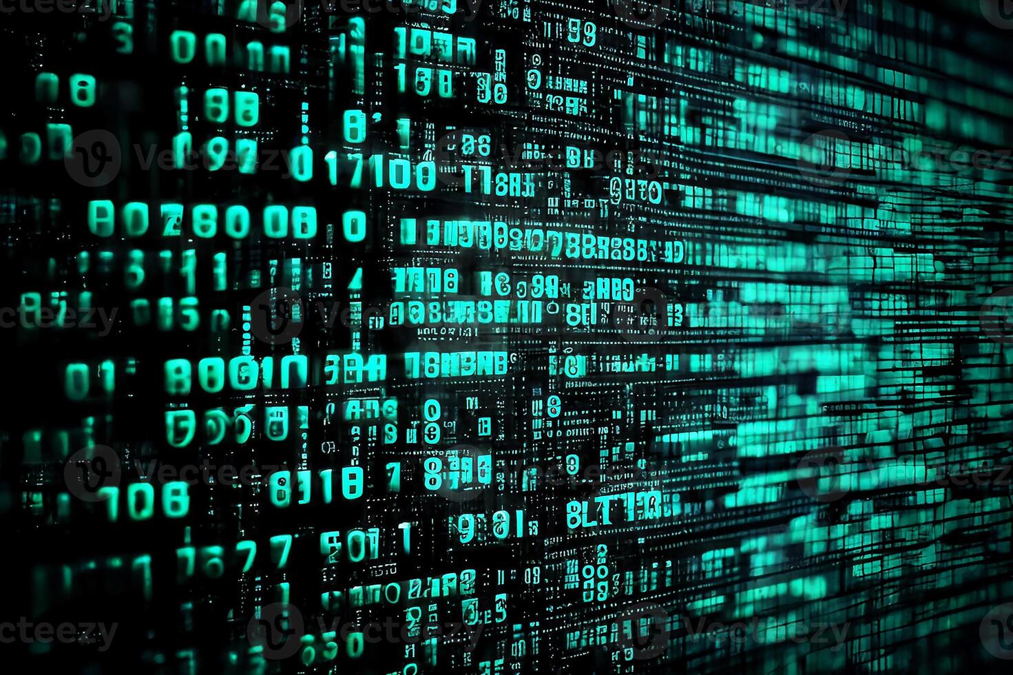 Binary code, digital cryptocurrency background. photo