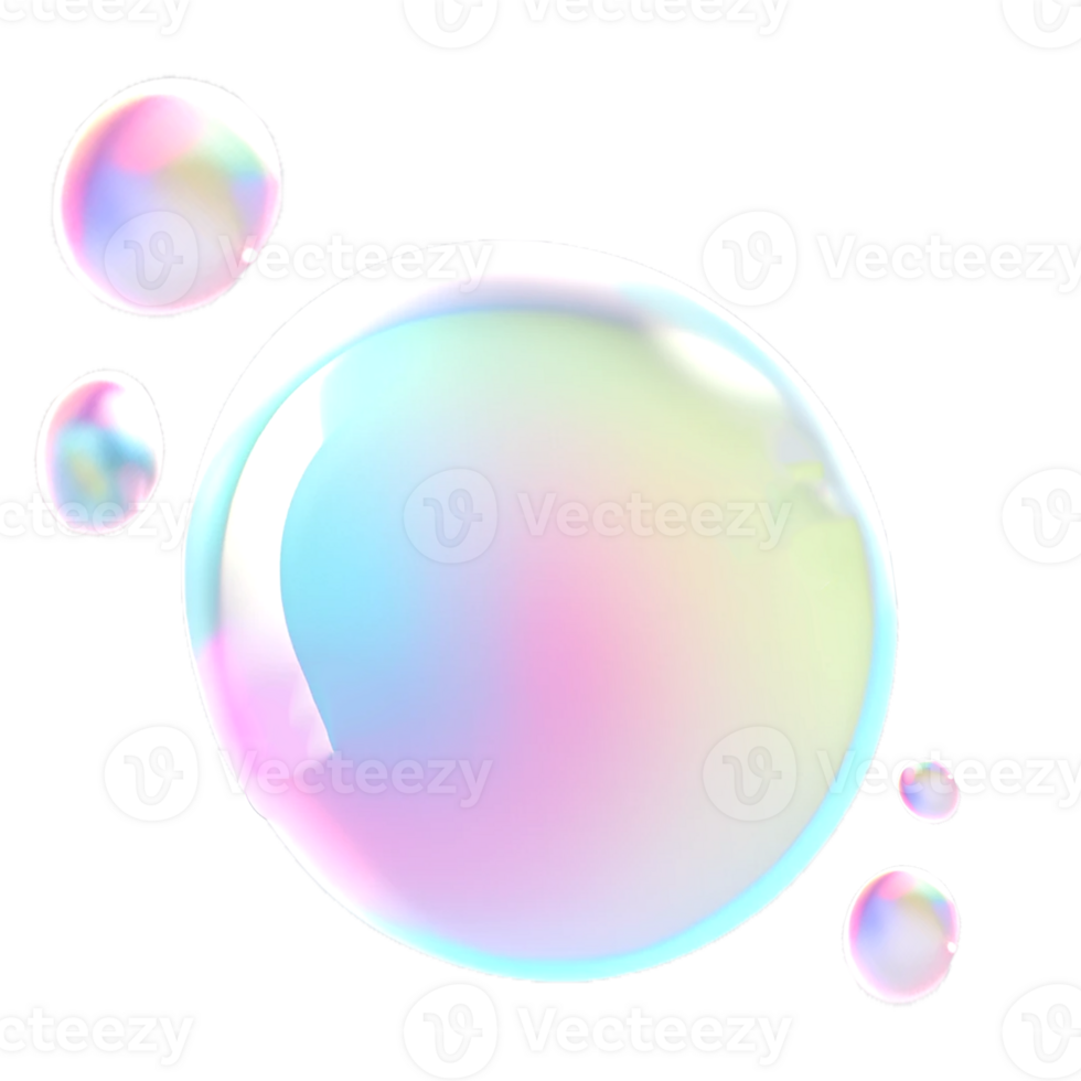 veelkleurig zeep bubbels png