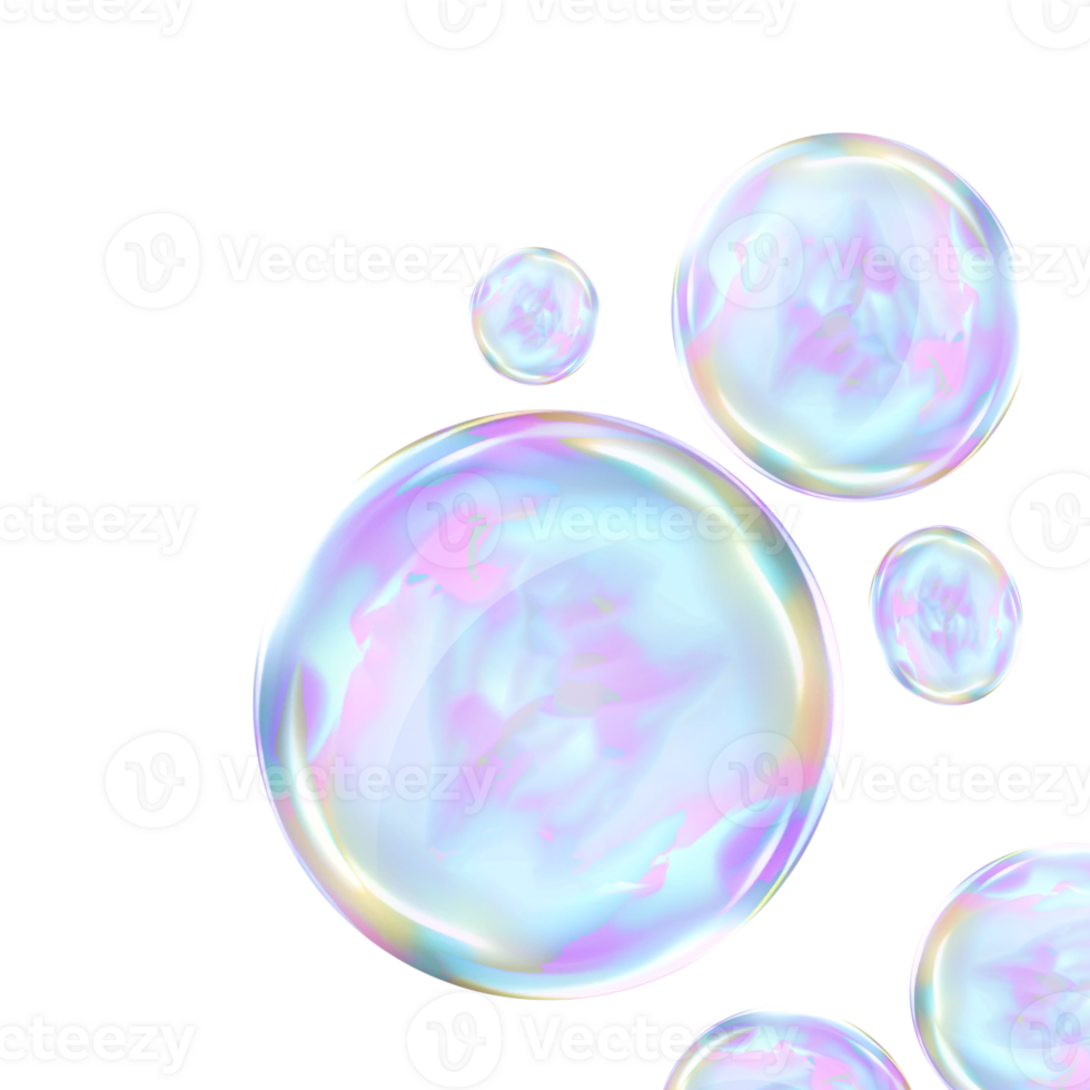 veelkleurig zeep bubbels png