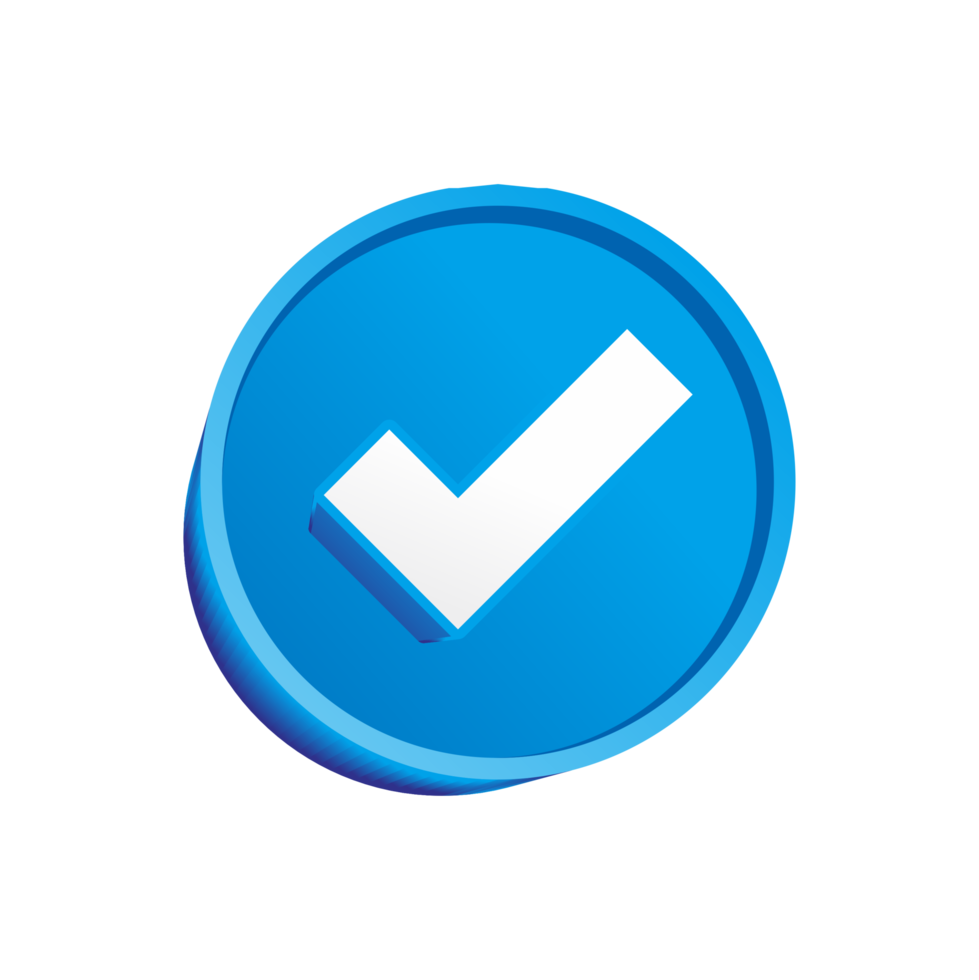 blue checkmark icon approved png