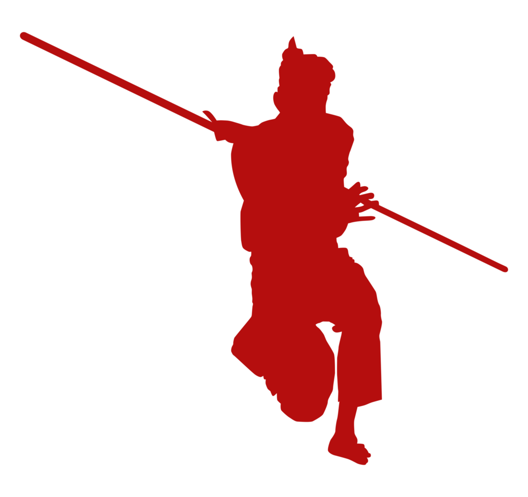 Silhouette von pencak silat Athlet, pencak silat ist kriegerisch Kunst von Indonesien. Format png