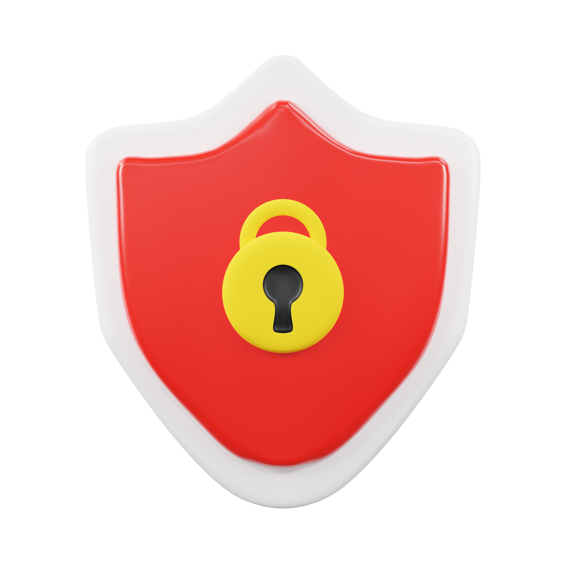 3d icon minimal shield lock 22935905 PNG