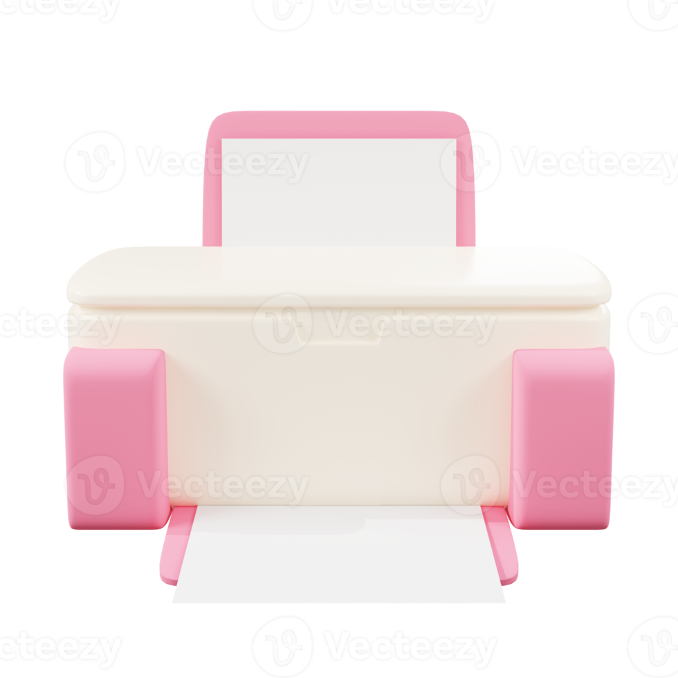 3d icon minimal printer png