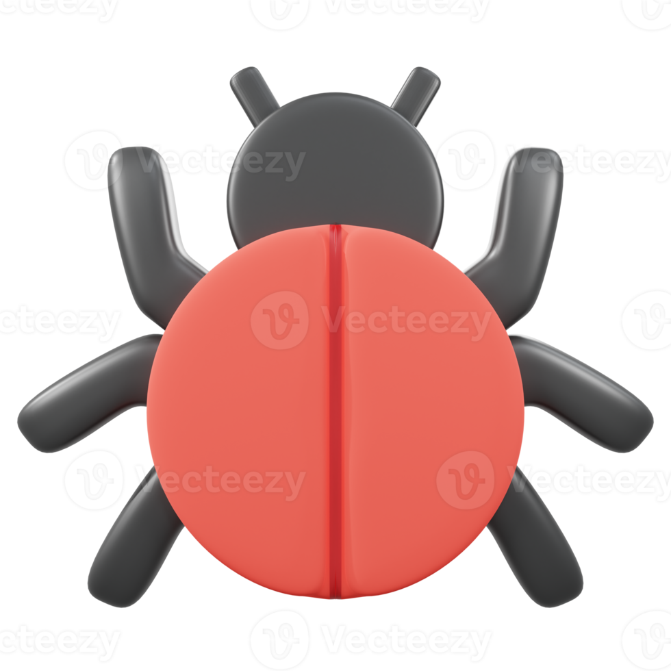 3d icon minimal virus bug png