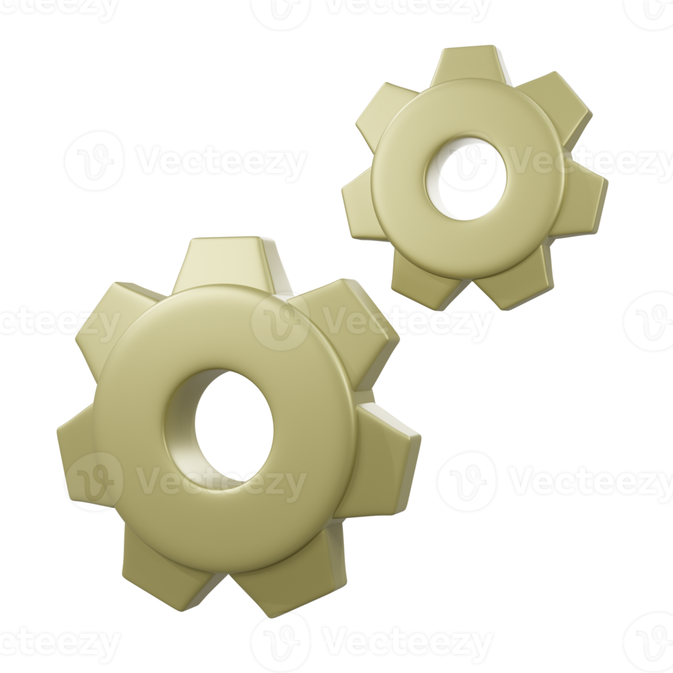 3d icon minimal cog png