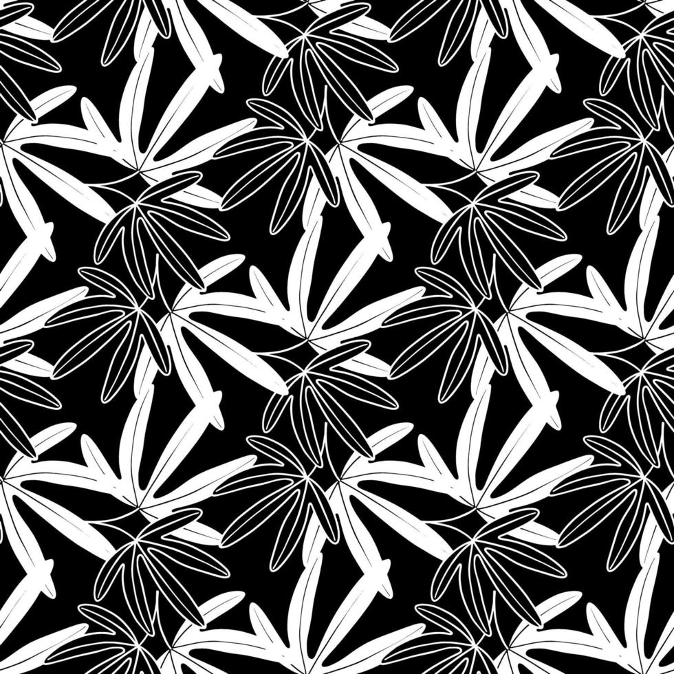 Passionflower Floral background Vector illustration Monochrome on white