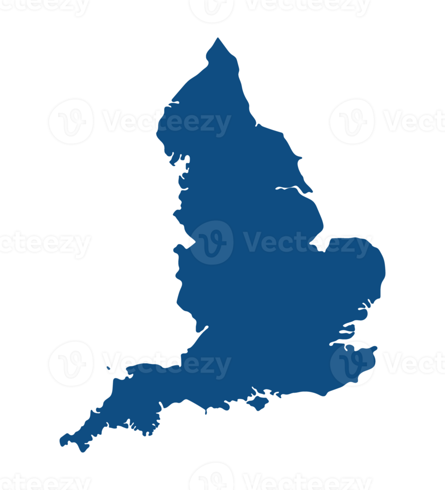 England Map with high details png