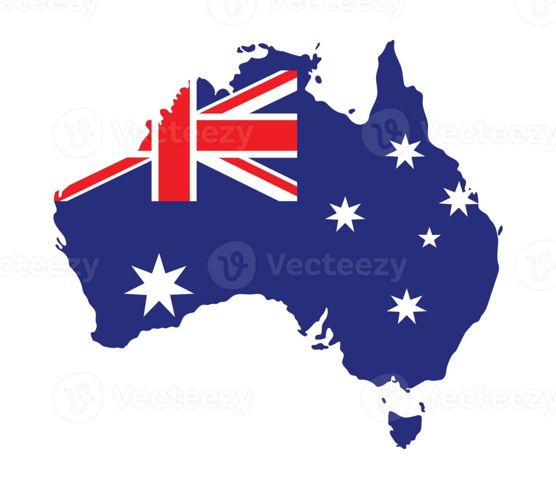 Australia map, Australia flag inside map png