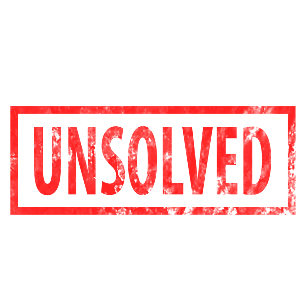 Unsolved Red Ink Stamp png