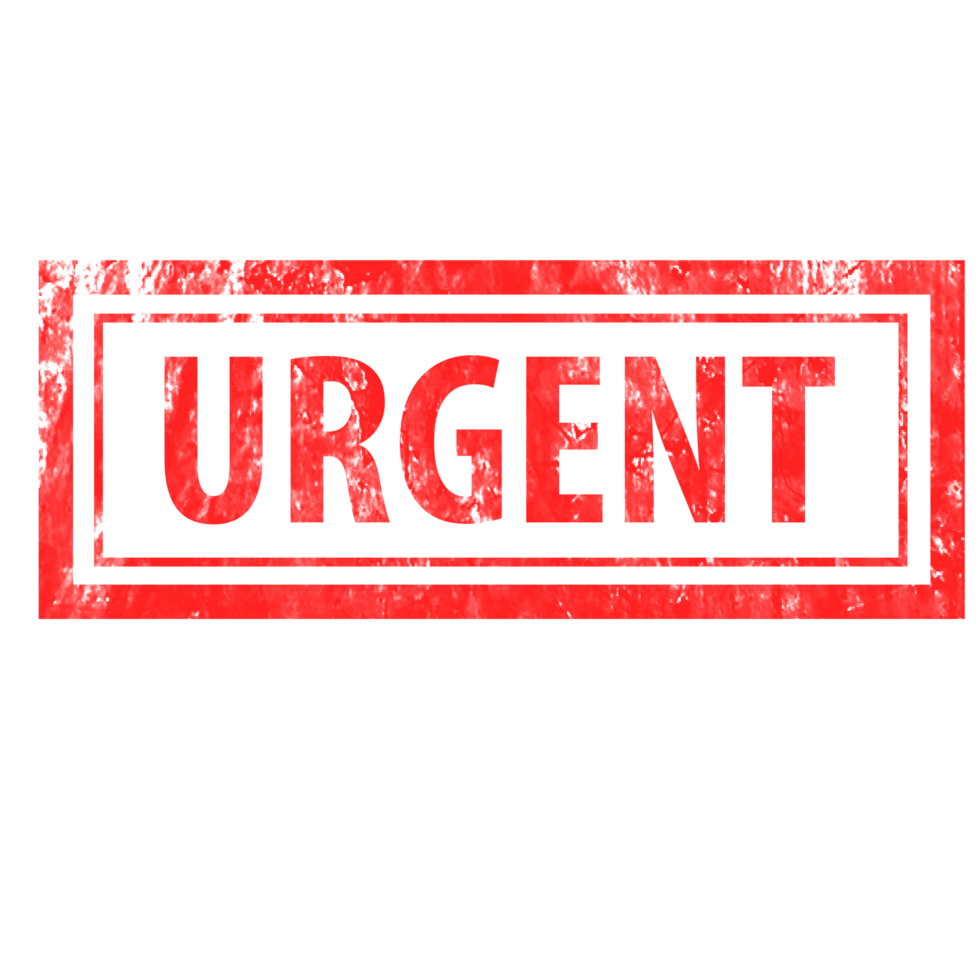 Urgent Red Ink Stamp png