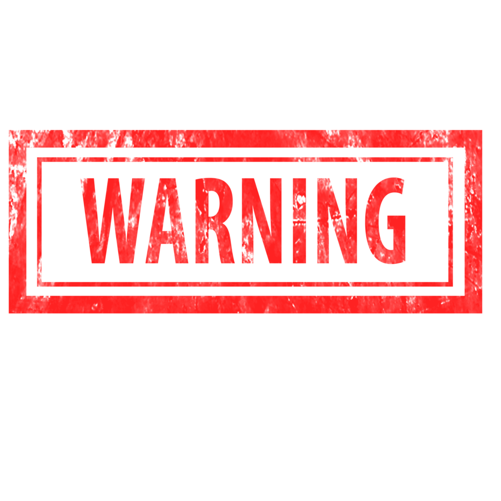 Warning Red Ink Stamp png