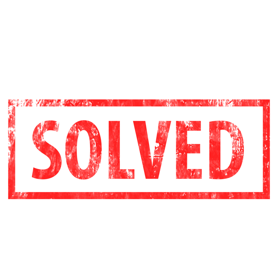 Solved Red Ink Stamp png