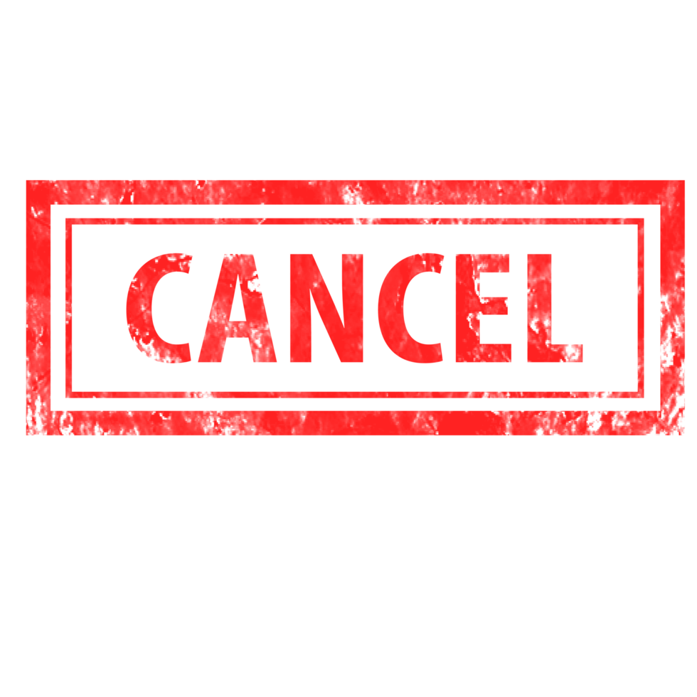 Cancel Red Ink Stamp png