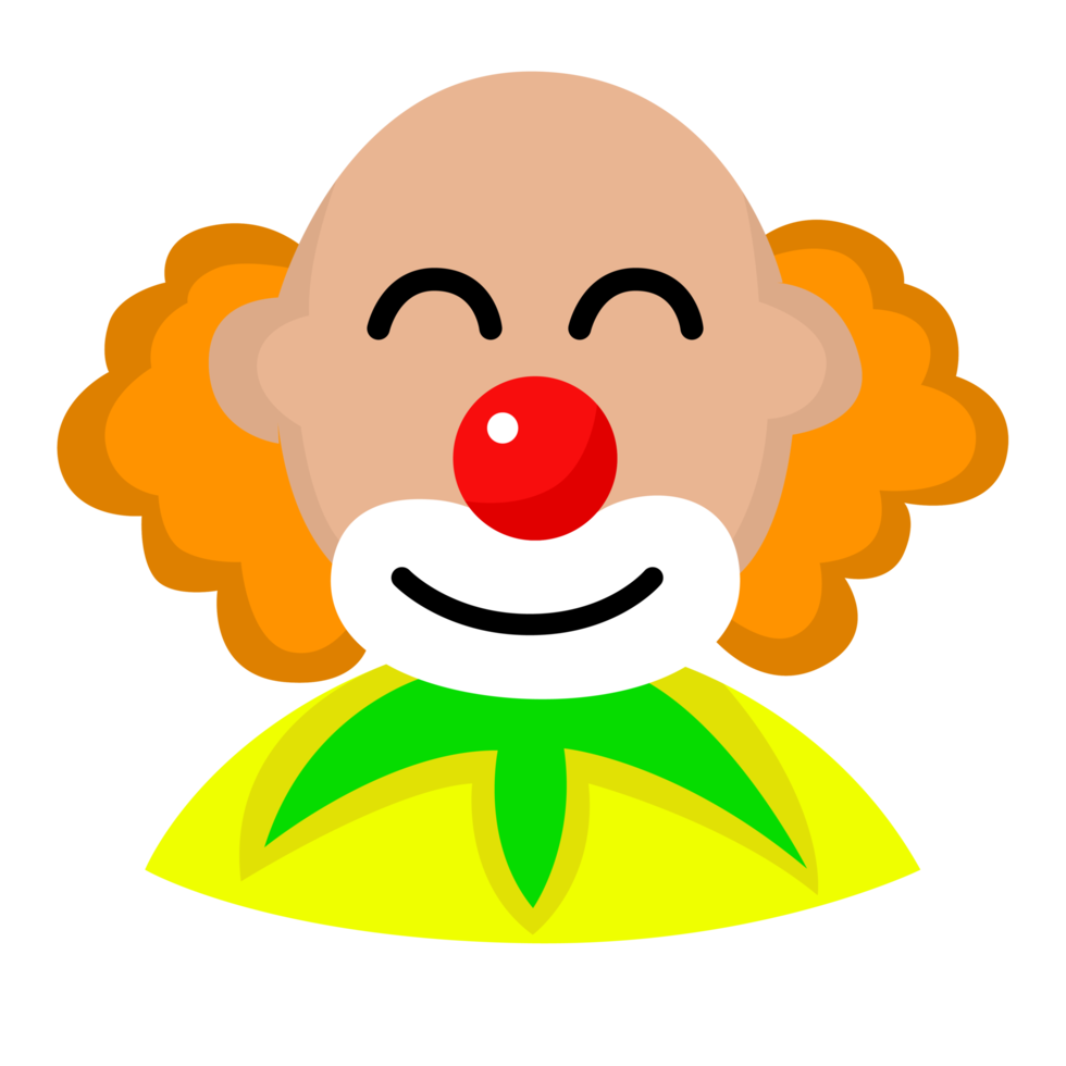 Clown Face Bald Head with smile face png