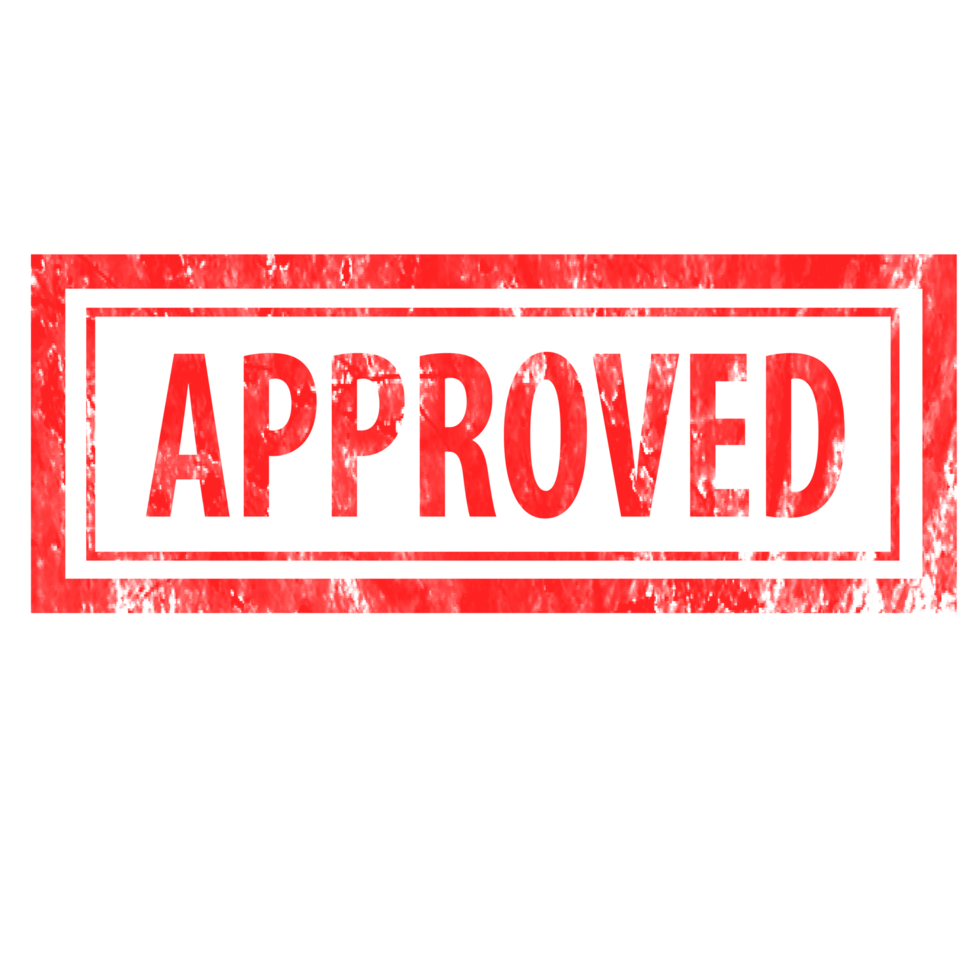 Approve Red Ink Stamp png