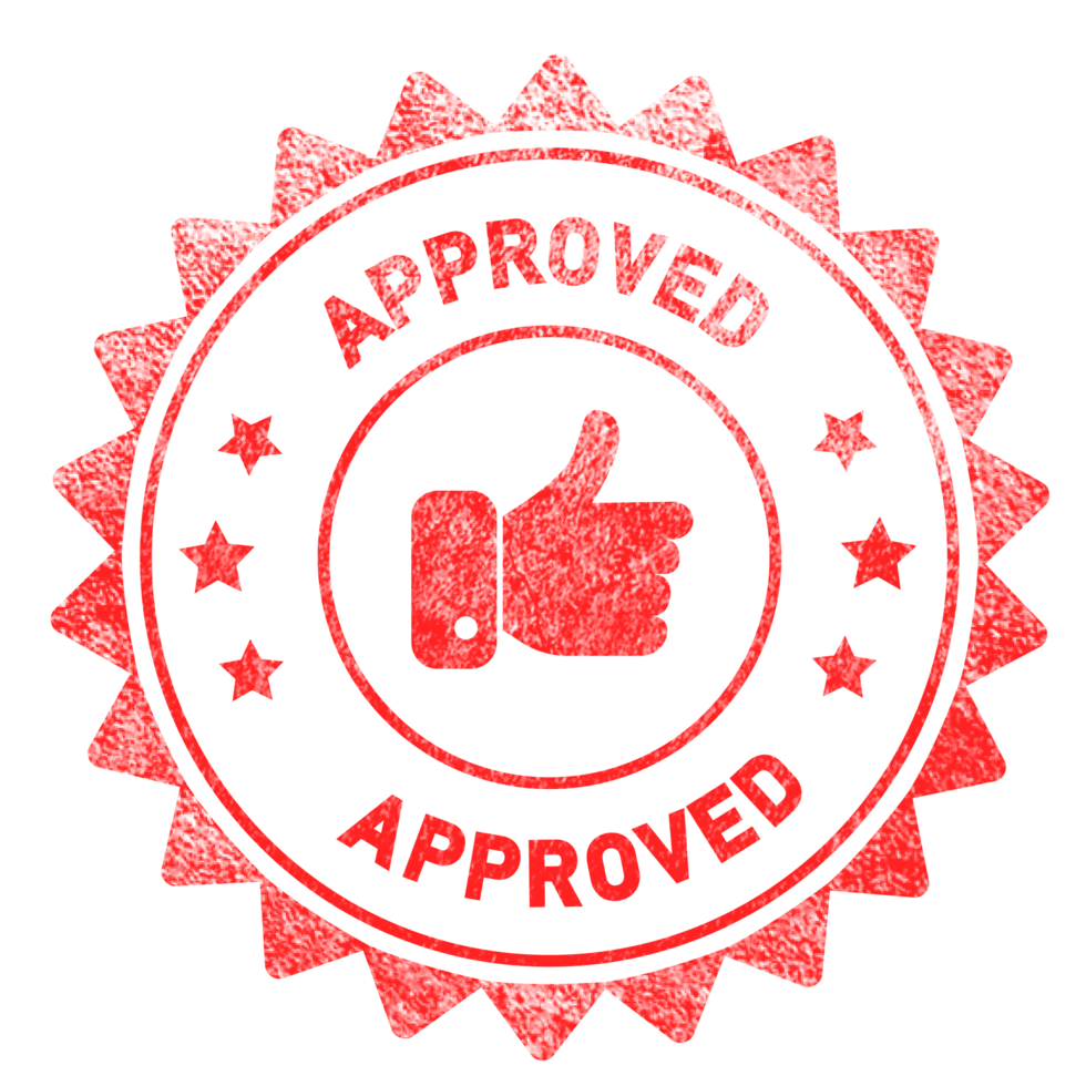 Approve Red Ink Stamp png