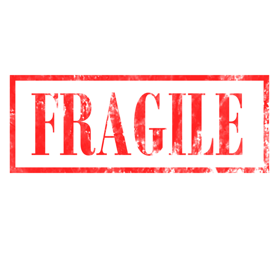 Fragile Red Ink Stamp png