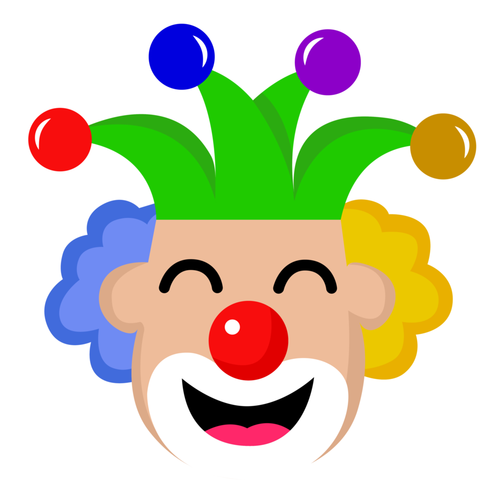 clown viso colorato cappello con Sorridi viso png