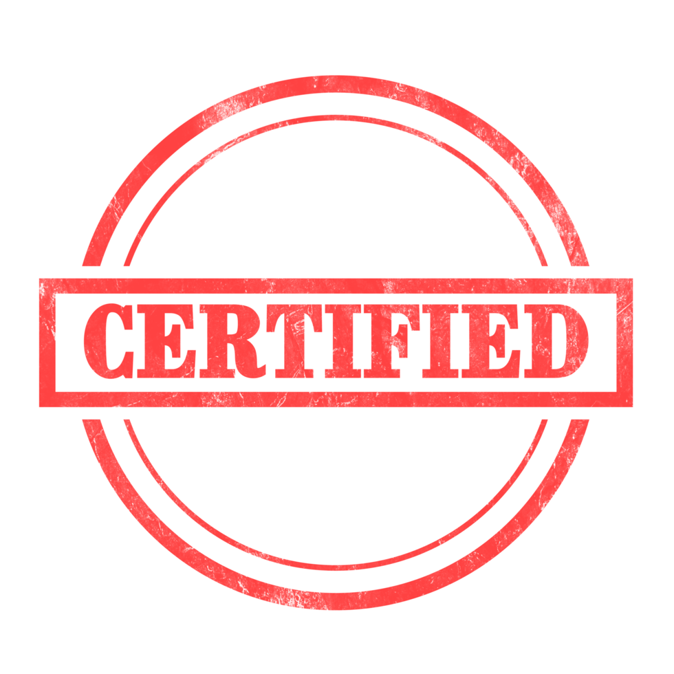 Certified Red Ink Stamp png