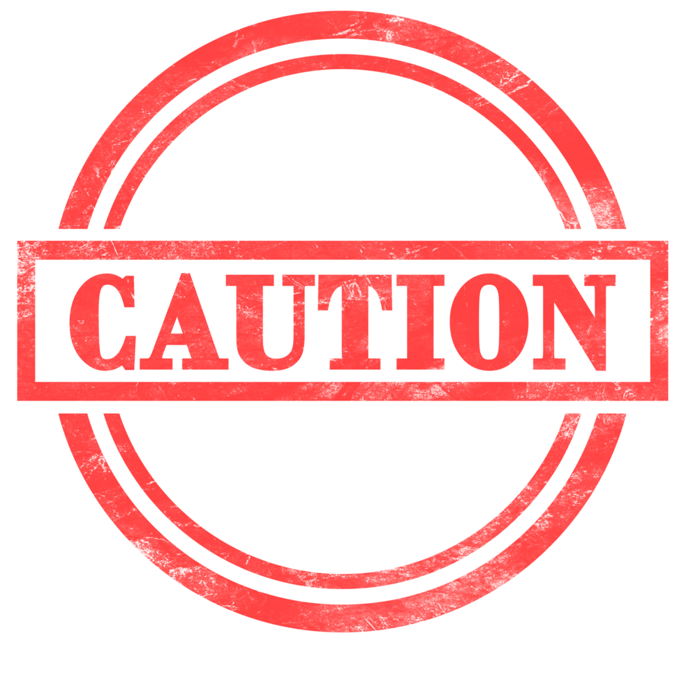 Caution Red Ink Stamp 22936034 PNG