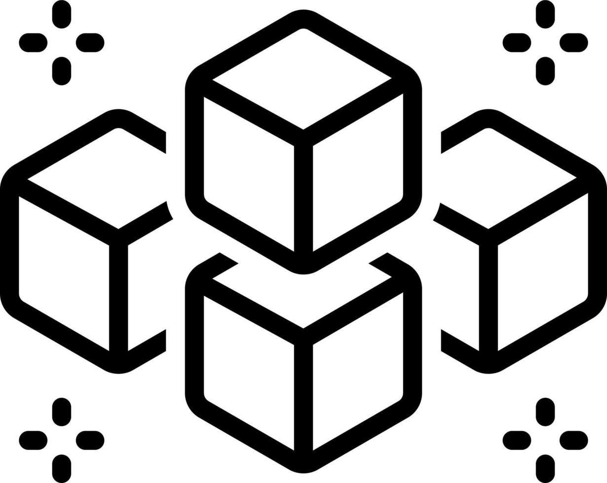 line icon for cube vector