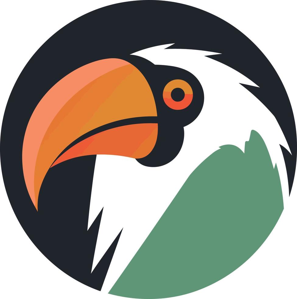 Toucan bird vector logo. Perfect logo for animal center, zoologist.