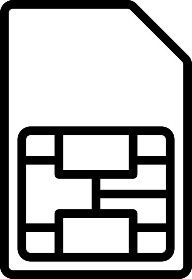 line icon for sim vector