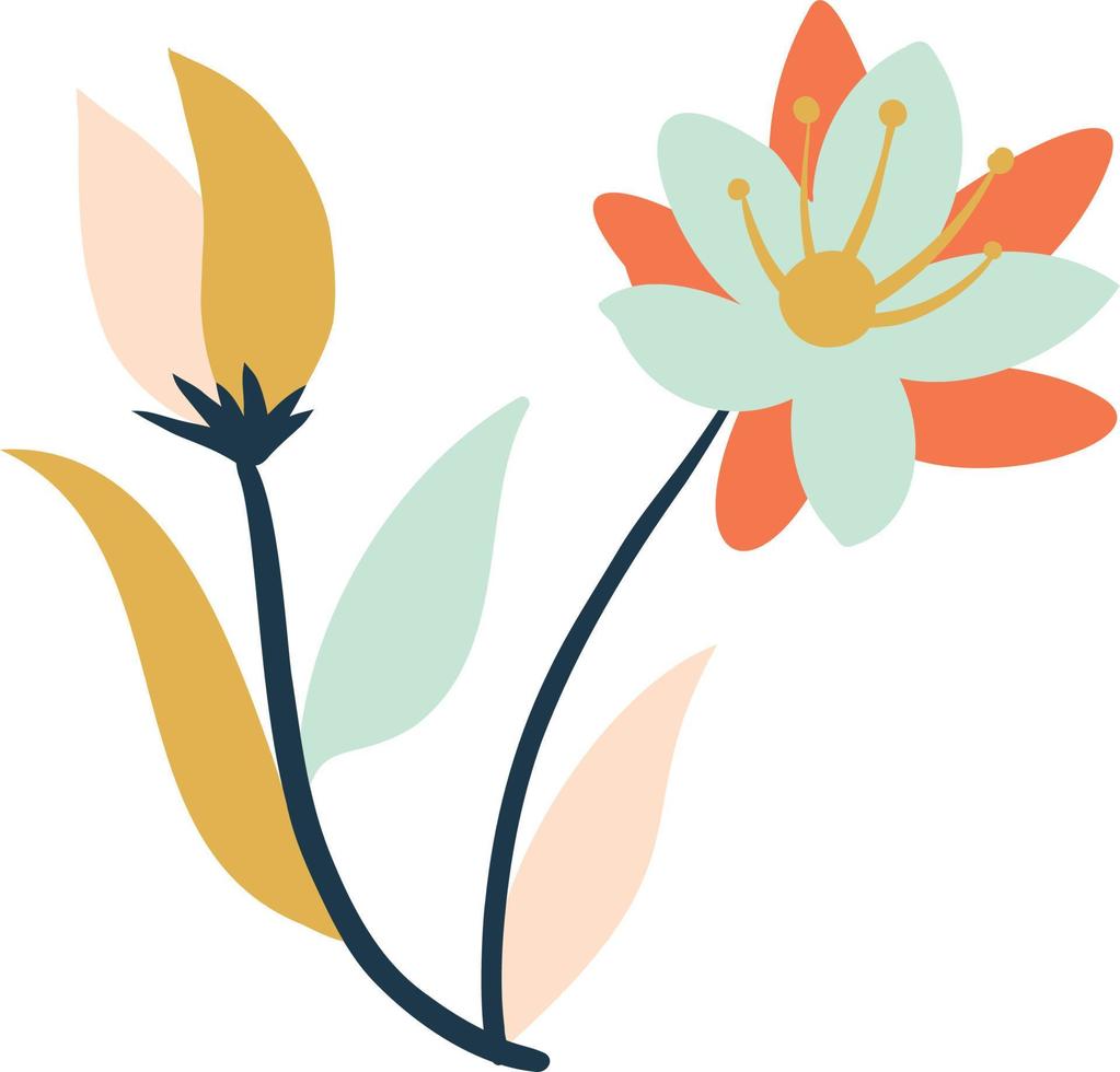 Soft Pastel Spring Flowers Illustration vector