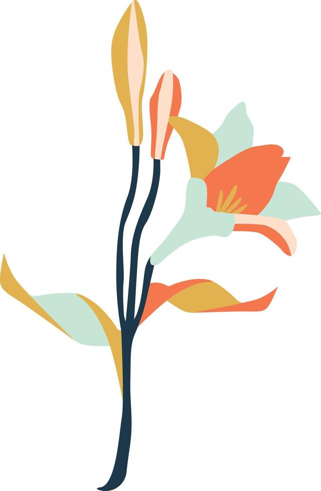 Soft Pastel Spring Flowers Illustration vector