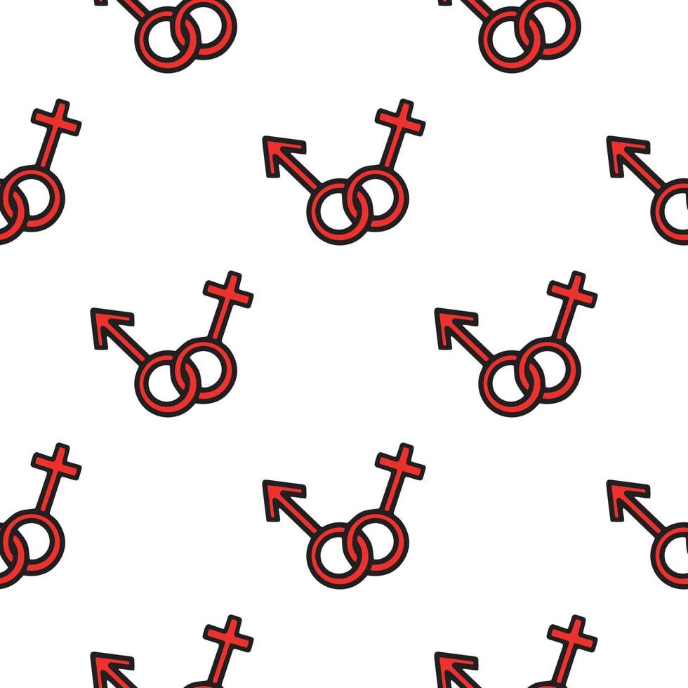 seamless pattern of Female and male gender symbols vector