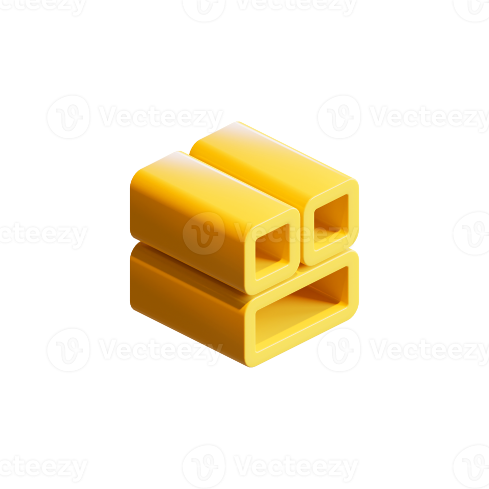Cube 3D Render Design Element png
