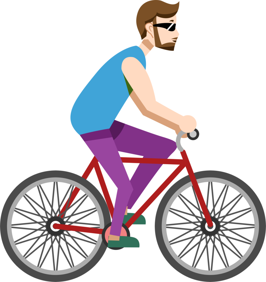 Bicycle riding png graphic clipart design