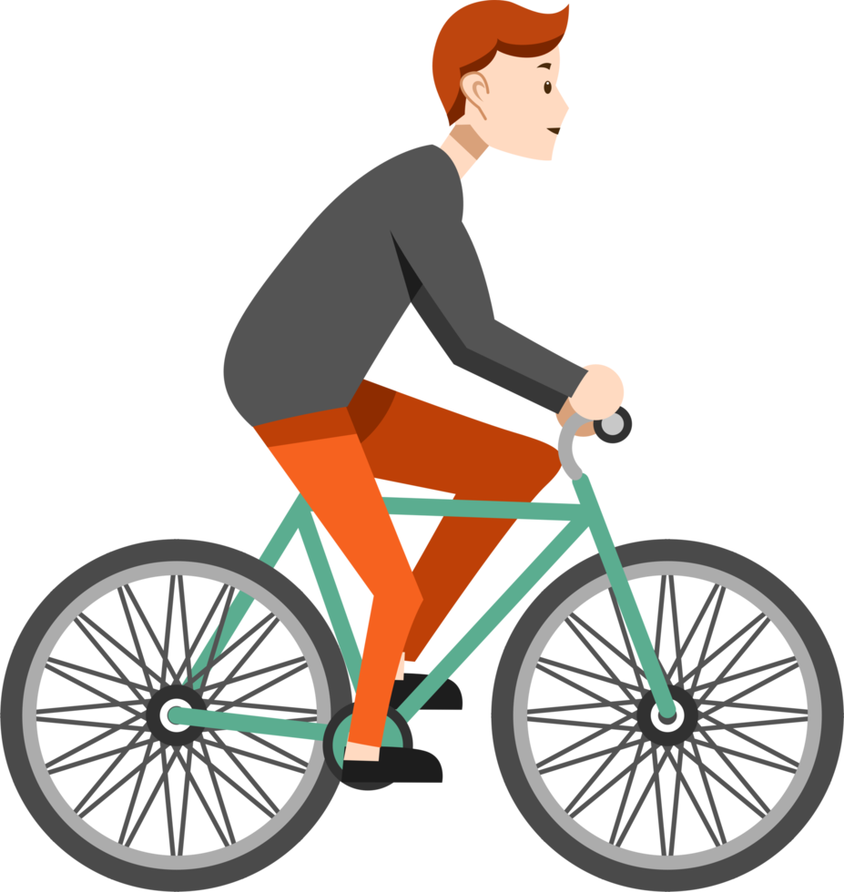 bicicleta montando png gráfico clipart diseño