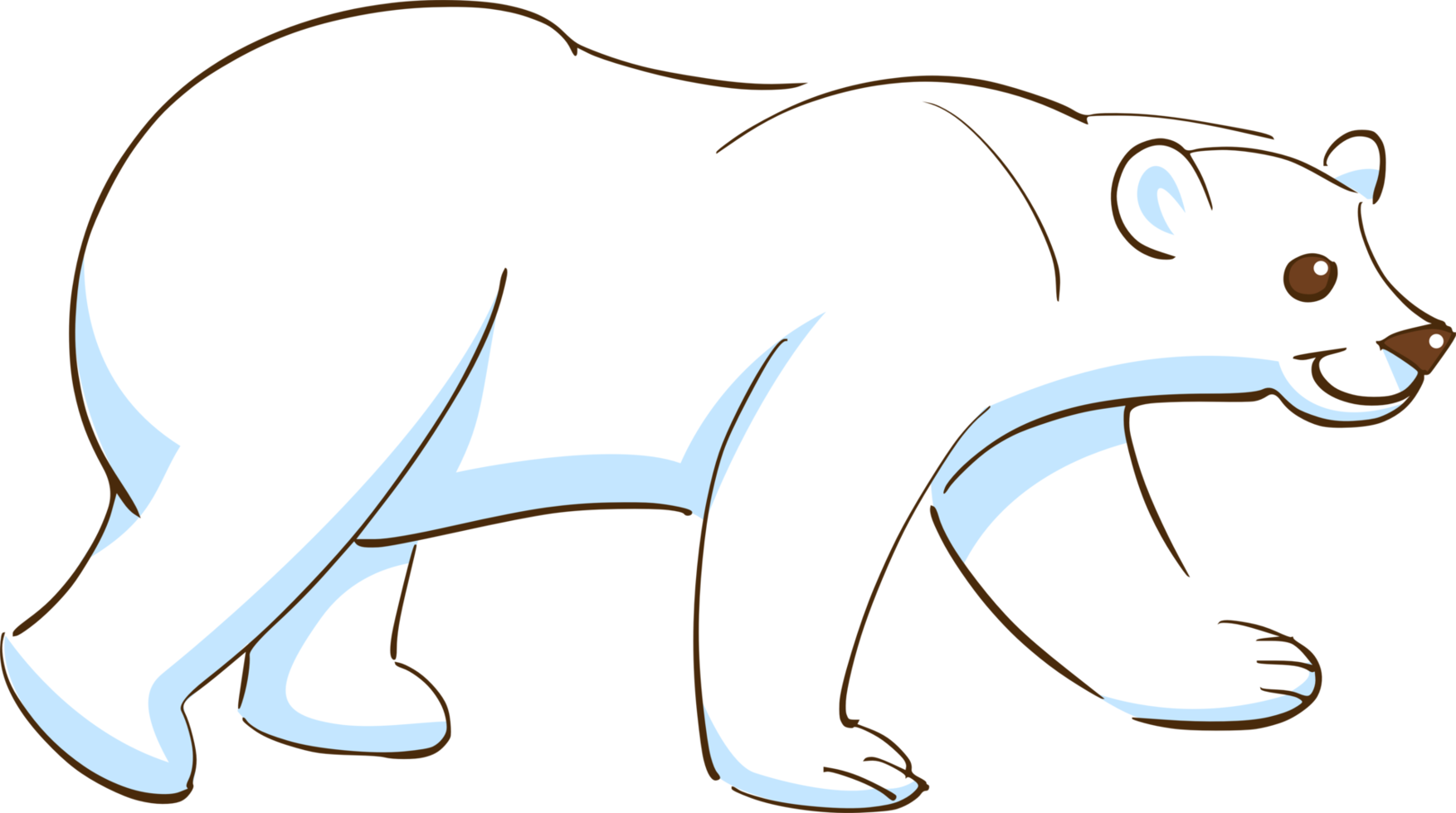 White bear png graphic clipart design