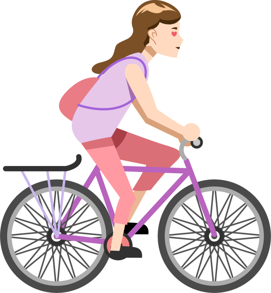 Bicycle riding png graphic clipart design