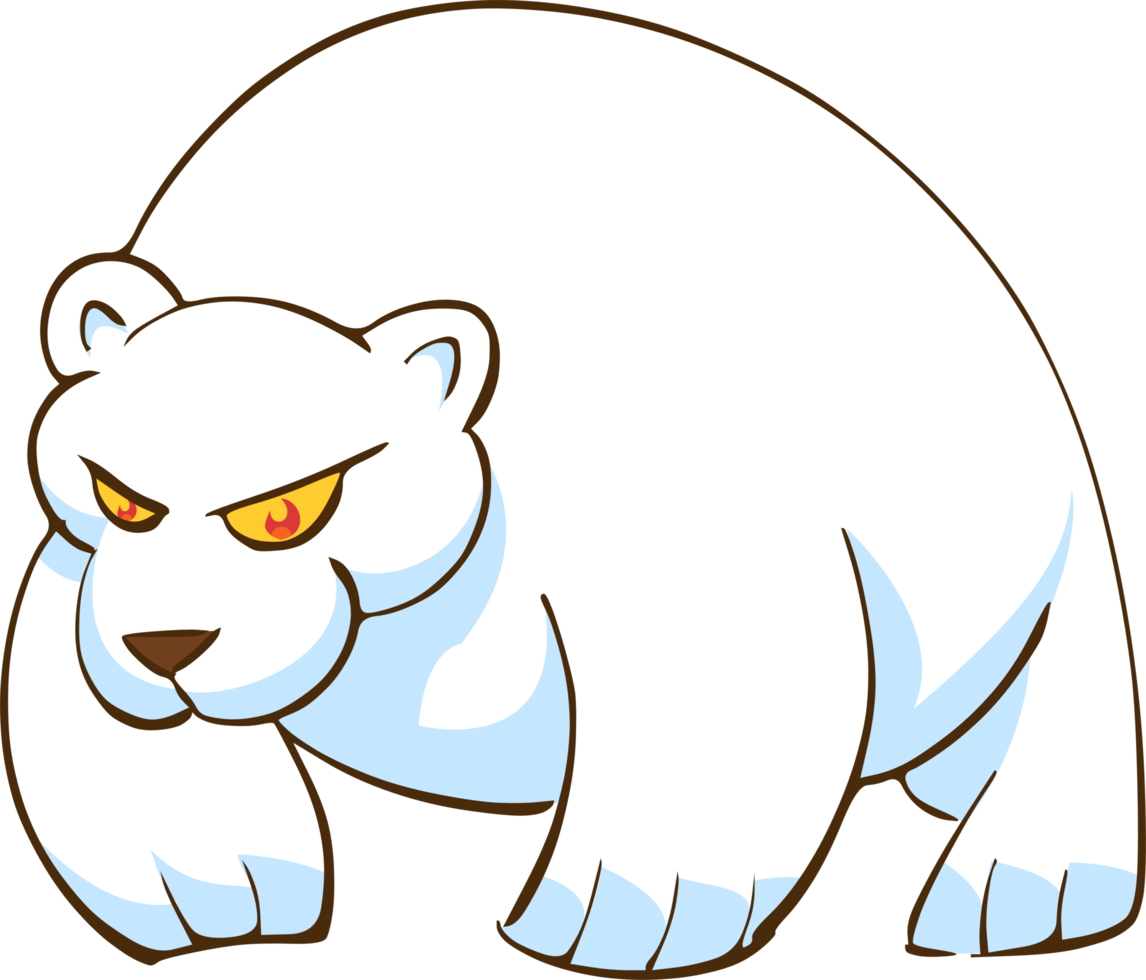 White bear png graphic clipart design