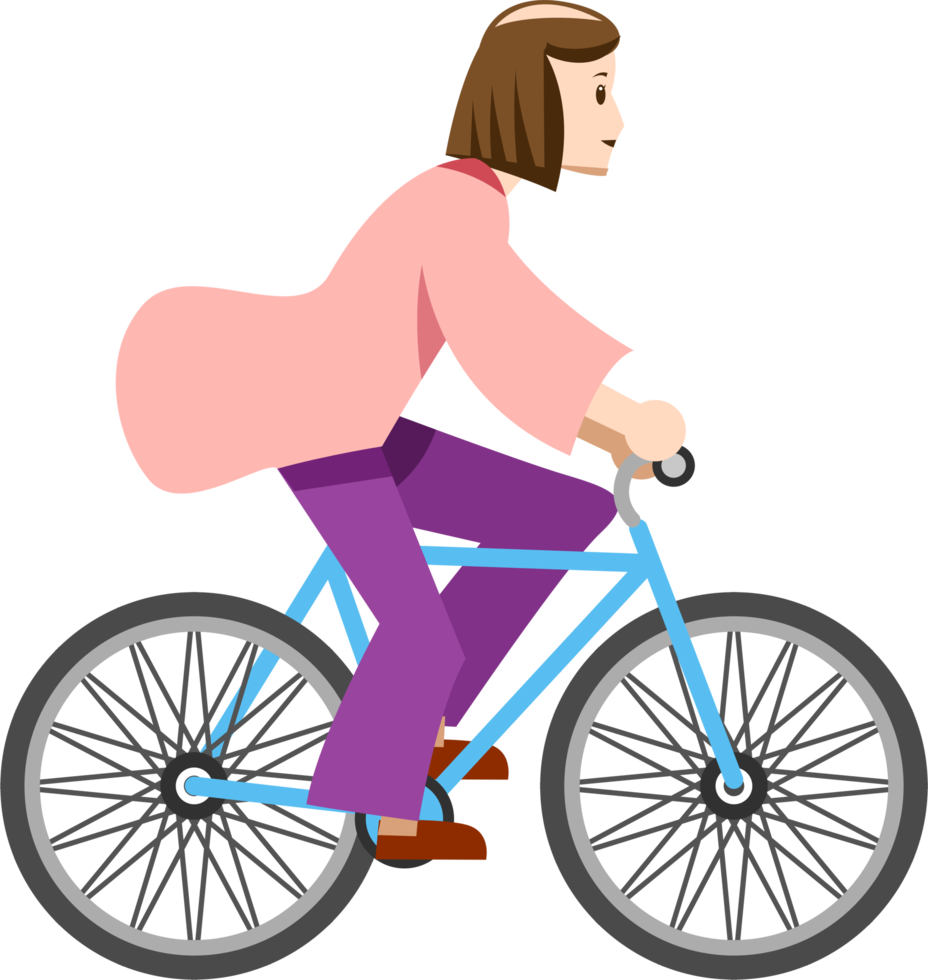 Bicycle riding png graphic clipart design