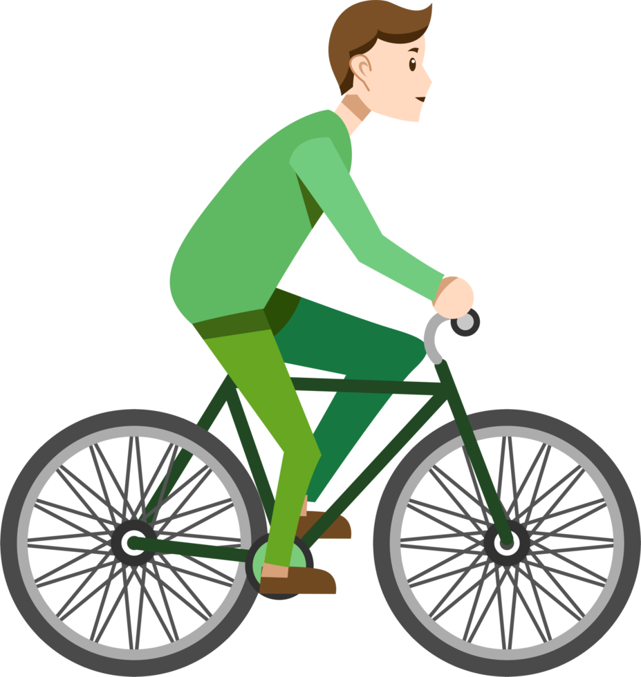 Bicycle riding png graphic clipart design