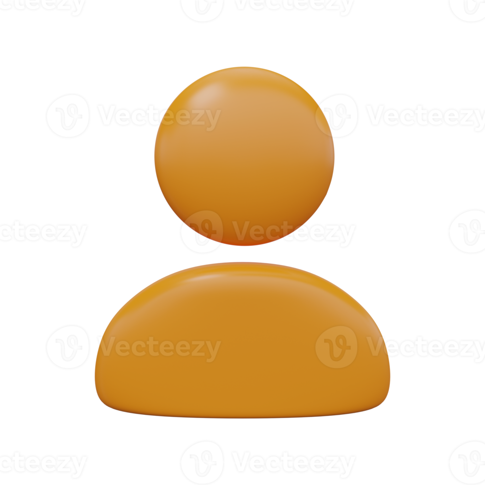 User icon.3D render png