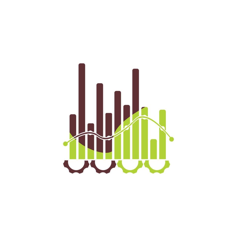 Business finance logo design. Financial graph and chart vector logo design.