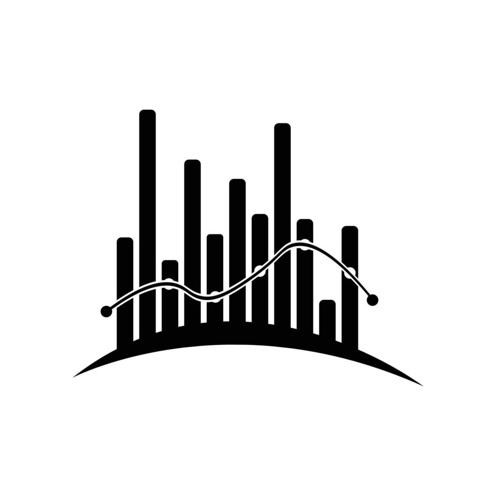 Finance waves icon. sound wave vector illustration. symbol