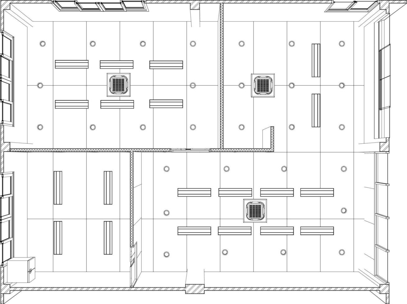 3D illustration of building project vector