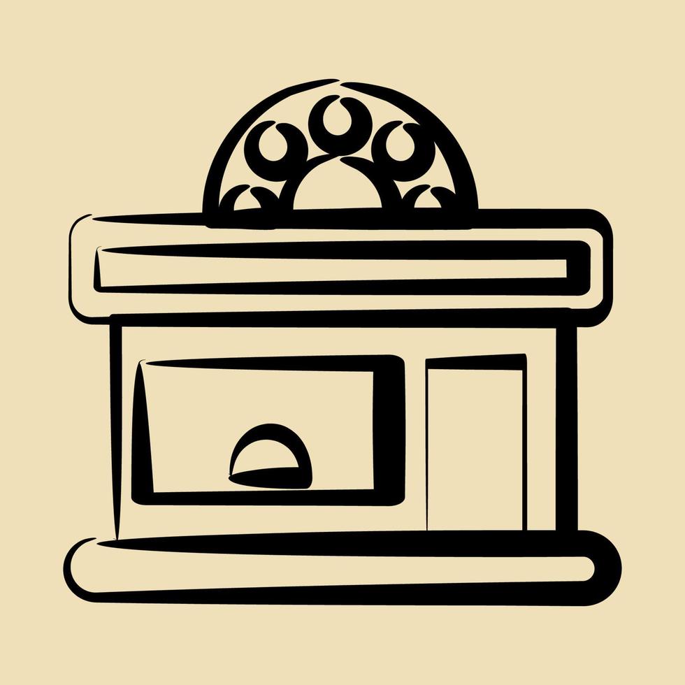 Icon cinema. Building elements. Icons in hand drawn style. Good for prints, web, posters, logo, site plan, map, infographics, etc. vector
