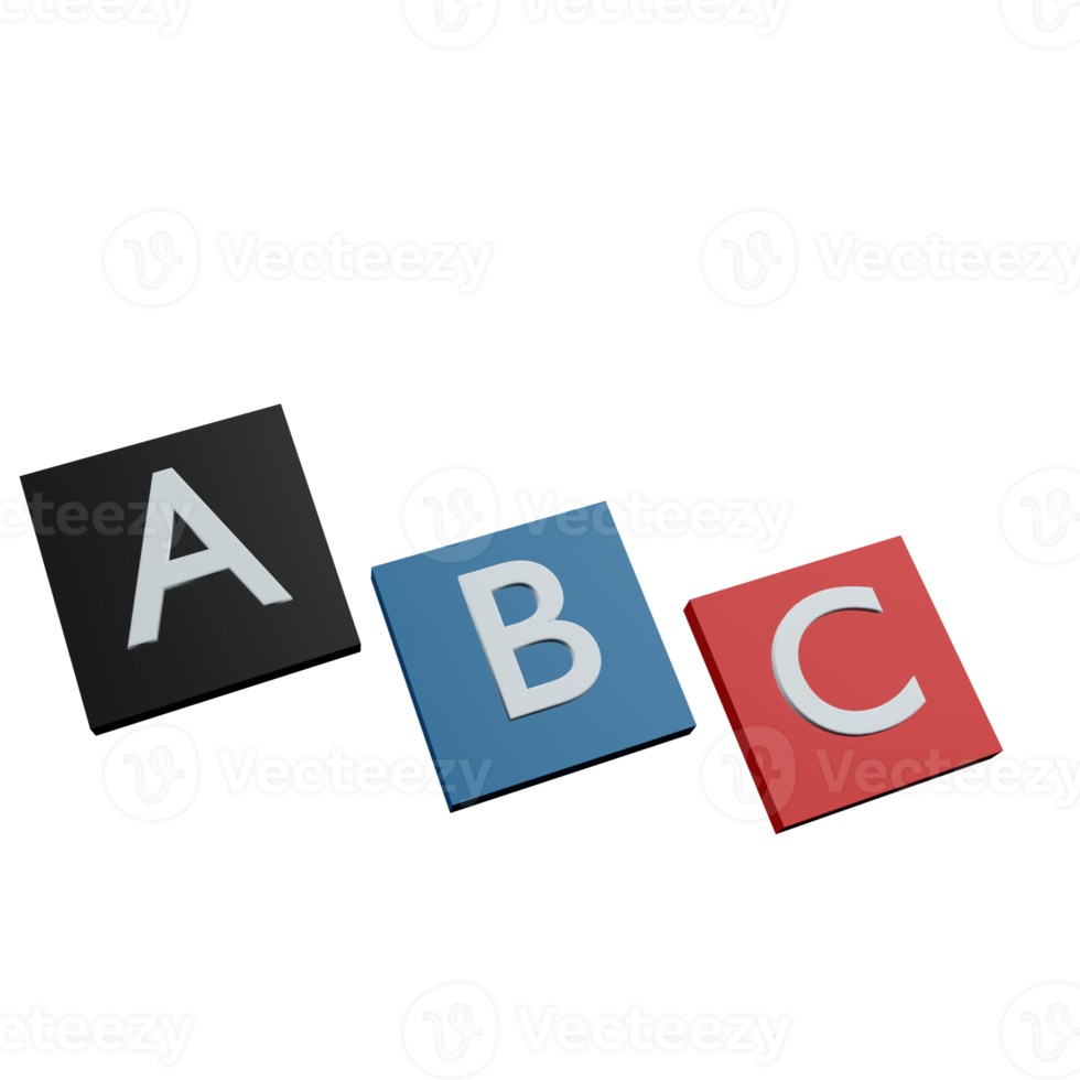 abc square 3d icon png